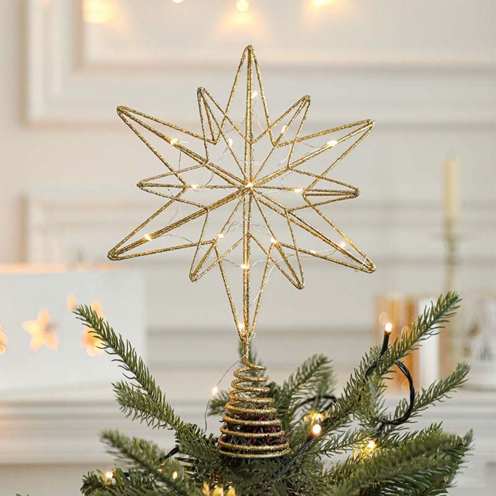 LED Lights Christmas Treetop Decoration Glitter Christmas Ornaments Shopping Mall