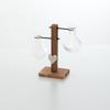 Wooden Frame Hydroponic Flower Vase - Transparent Ornament for Small Water Culture Plants