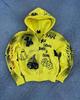 European and American street retro funny ghost print loose zipper long sleeve hoodie sweater