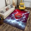 "Tappeto con Logo Arsenal con Design a Fulmine per Decorazione Soggiorno" Adatto per l'uso come antiscivolo per divani del soggiorno e della camera da letto