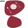 40x30cm Placemats 6pc Oval PU Leather Round Versatile