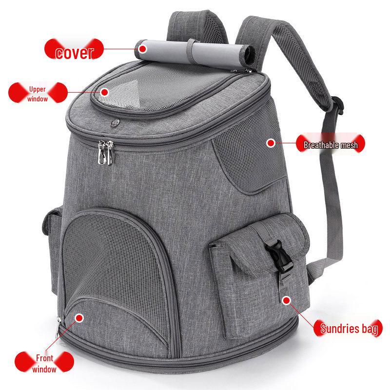Portable Outdoor Pet Backpack: Large Capacity, Breathable Dog & Cat Bag
