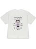 Unisex Tshirt White ShortSleeved Tops Quirky Style Illustration of A Person Wearing A Top Korean Lifestyle Attitude Text