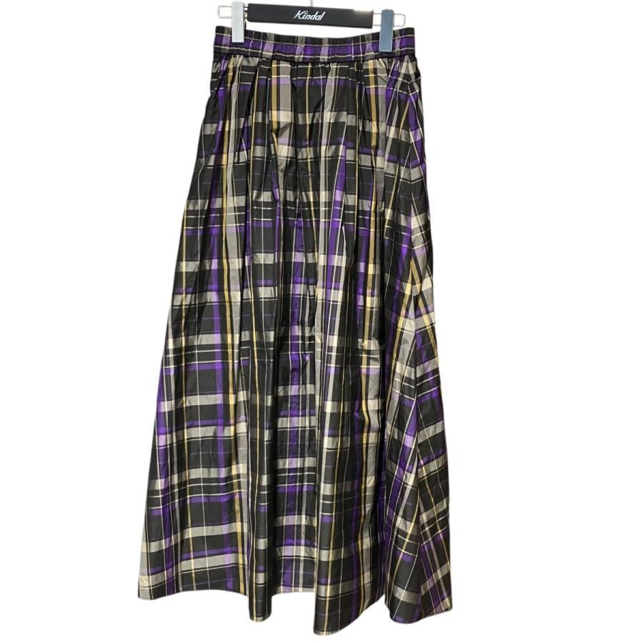 IENA 25AW GRUPPOCINQUE taffeta skirt 25-060-900-5150 Brown x Purple Size: 38