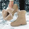 Winter Outdoor Travel Sports Large Size Snow Boots Women's Fleece Warm Medium Boots Women's Boots Ski Hiking Shoes