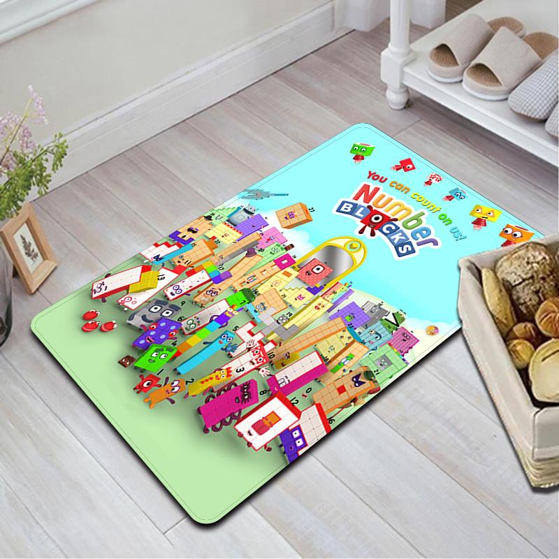 Numberblocks cartoon print Rug Floor Mat for Living Room or Bedroom Soft and Comfortable Carpet a Gift for Birthday and Holiday.