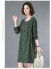Petite Women's 2024 Spring/Autumn Korean Loose Cotton Linen Casual Short Dress