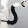 Animal Cosplay Costume Fauxs Furs Wolf Cats Foxes Tail and Cats Ears Headbands Halloween Party Costume Accessories