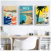Provence Nice France Pop Art Travel Canvas Painting Vintage Wall Kraft Posters Coated Wall Sticker Home Decor Picture Gift