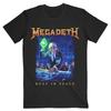 Men's Megadeth Rust In Peace Tracklist (Back Print) Slim Fit T-Shirt Mens Womens Tees Top Medium