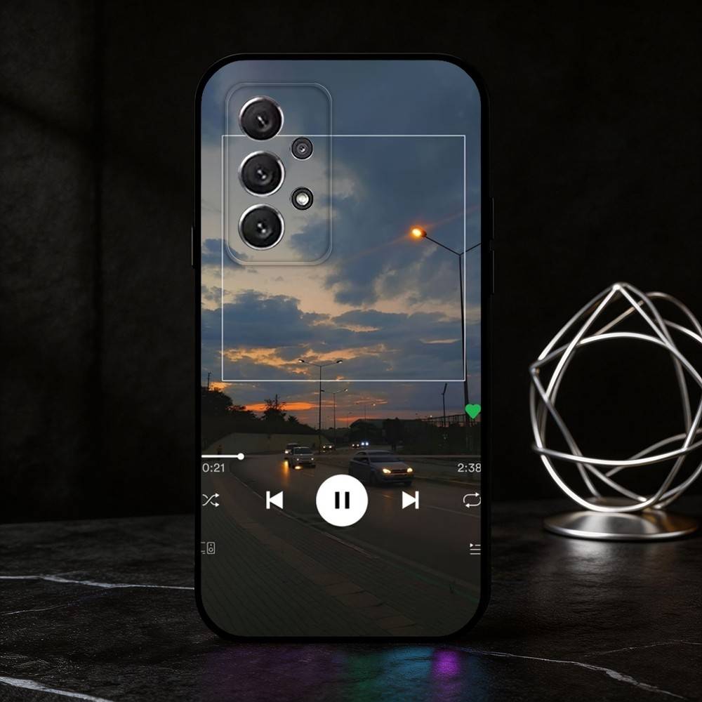 

A-Atmosphere life aesthetics phone Case For Samsung S25,24,21,22,23,30,Ultra,20,Plus,Fe,Lite,Note Soft Black Cover Samsung S26Plus