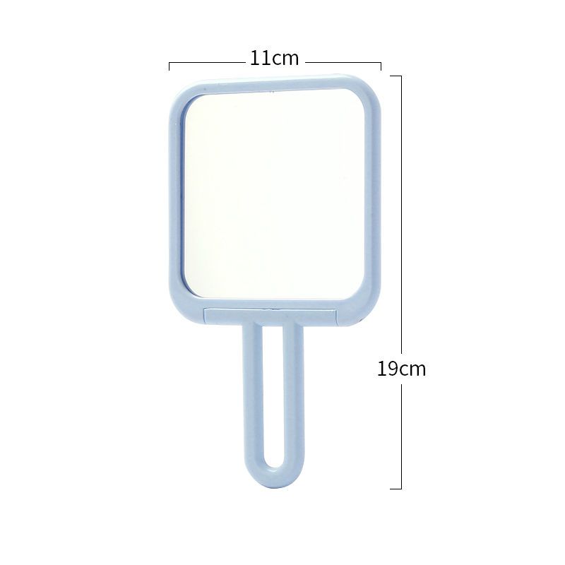 Clear Folding Handheld Makeup Mirror Dressing Mirror Student Girl Desktop Portable Dormitory Handy Cosmetic Mirror