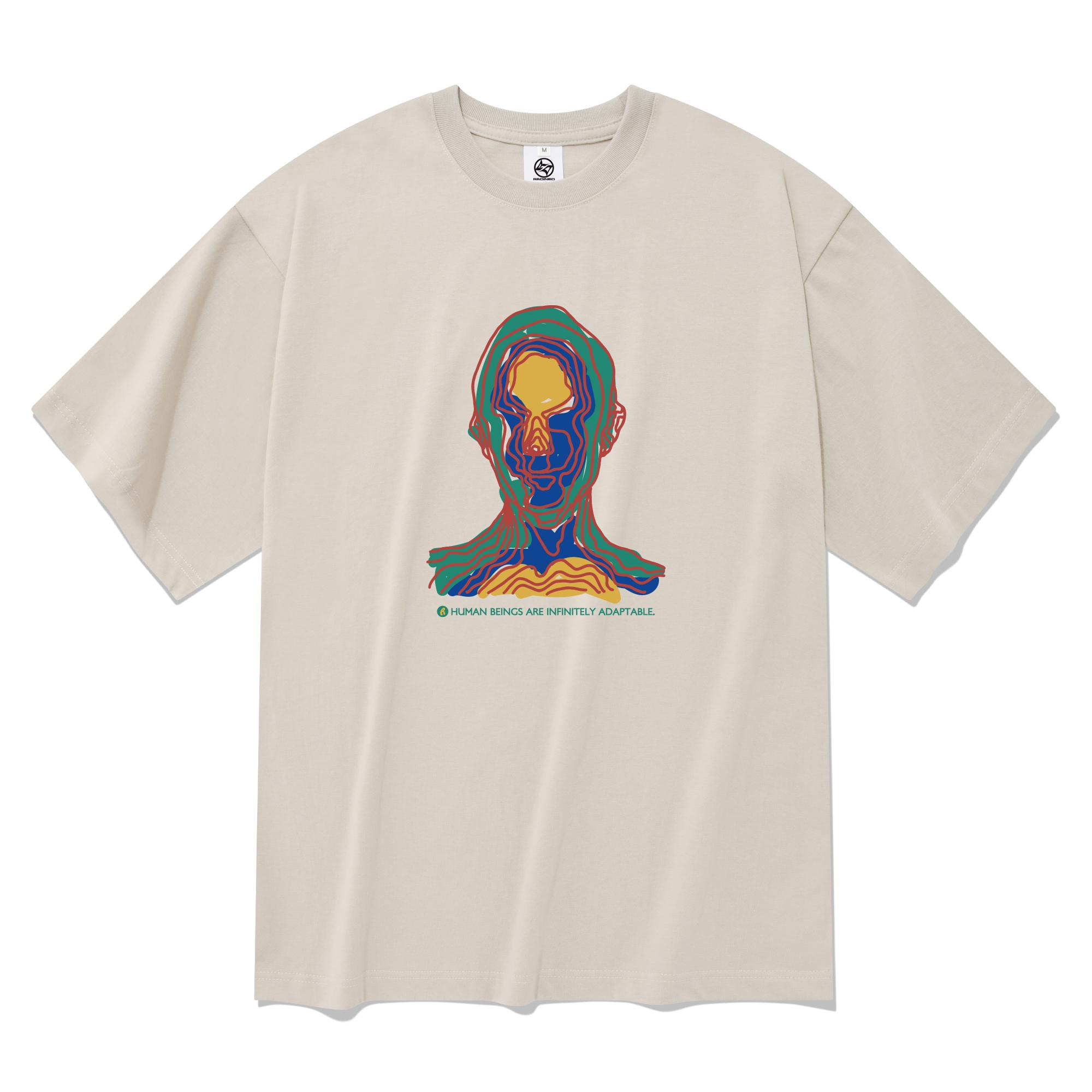 Radineo Humanity Short Sleeve T-Shirt Beige Beige (Beige)/L