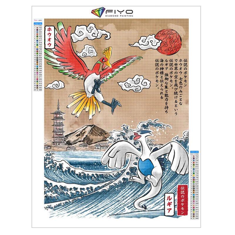 Japanese Anime Comic The Great Wave Diamond Painting Wall Art Decor Diamond Embroidery Mosaic Kids Room Decor Cuadros Posters