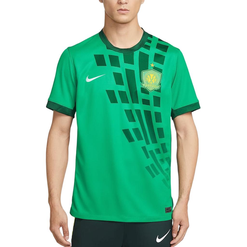 Nike Dri-Fit Beijing Guoan Home Fan Version Quick-Dry Crew Neck Short Sleeve Football Shirt Men tops IQ4943-375 XS