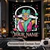 Personalisierte Wandtapisserie, Lady Gaga Individuell Bedruckter Name, Stoff-Wandkunst für Innenraum-Hintergrund