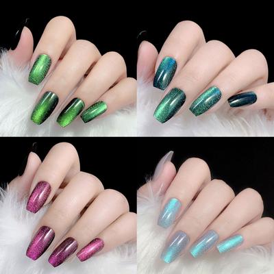 Nail Art Noszenie Paznokci Spar Kocie Oko Błysk Diamentowy Paznokieć Noszenie Paznokci Ręcznie Robione Paznokcie Sztuka Fałszywe Paznokcie