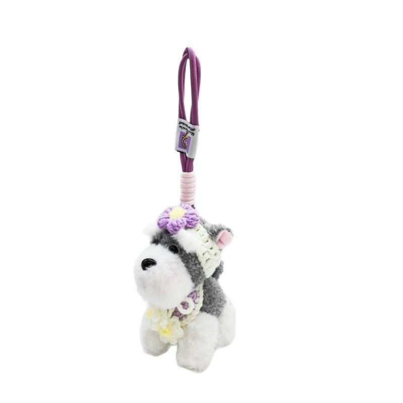 Snow Terrier Soft Plush Bag Hook Animal Charm Trendy Girls Accessory Gift
