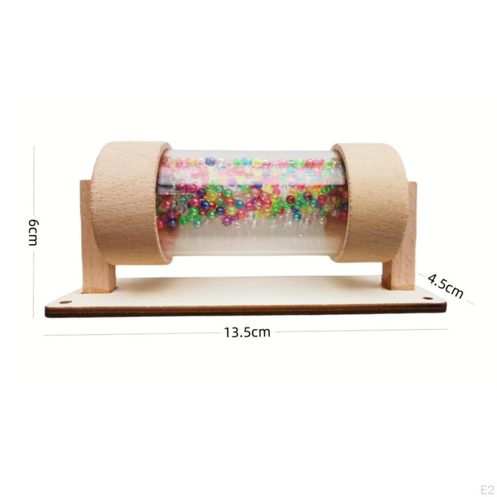 Wooden Baby Rainmaker Toy Rainstick Educational Learning for Boy Girl 1 2 3 4 5 6