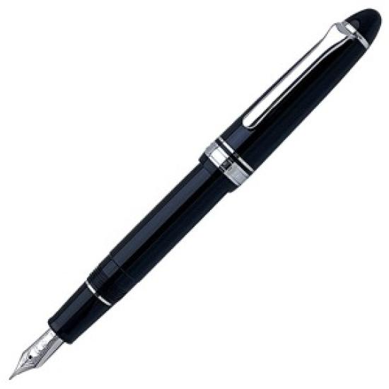 Sailor Profit Casual Fountain Pen Silver Trim Black Music Nib 11-0571-920 with Converter