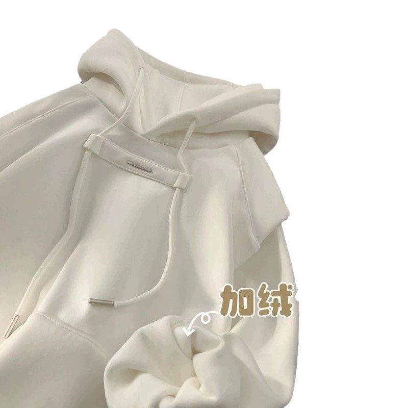 Unisex Casual Hoodie Long Sleeve Loose Sweatshirt Men Women Daily Wear Pullover Hooded Top