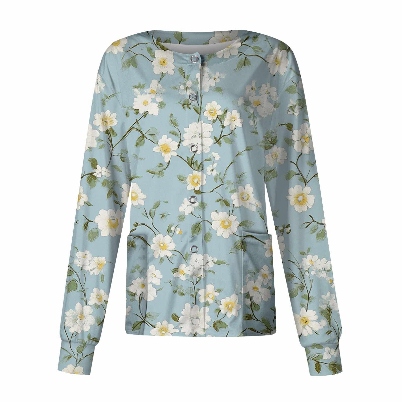 

Женский однобортный защитный комбинезон с длинным рукавом и карманом, рабочий воротник-стойка, кардиган, куртка, топ M синий