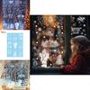 Christmas Decor Window Clings Pvc Snowflake Santa Static Stickers For Holiday Celebration