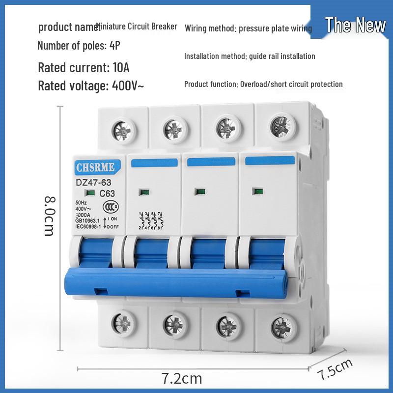 Miniature Circuit Breaker MCB Switch 1P 2P 3P 4P DZ47-63