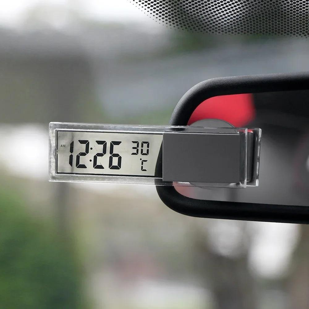 1PC Vacuum Cup Type Car Thermometer Car Mounted Temperature Gauge Transparent LCD Display Car Thermometer