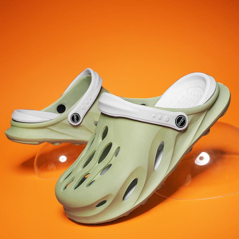 

Чоловічі літні босоніжки із закритим носком – легке взуття для водіння з вентильованим дизайном, що запобігає ковзанню, для пляжного повсякденного одягу 45 зелений