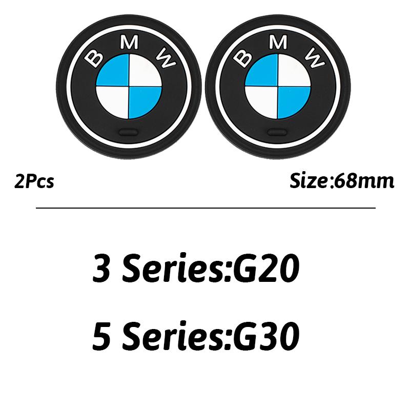 2Pcs Car Coasters Silicone Non-Slip Water Cup Mat Drink Pads Sticker For BMW G30 G32 G01 G02 G05 G06 G07 G26 G23 G22 F40 F20 G08