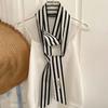 Flower Polka Dot Scarf Ribbon Narrow Long Scarves Sweet Floral Scarf  Outdoor
