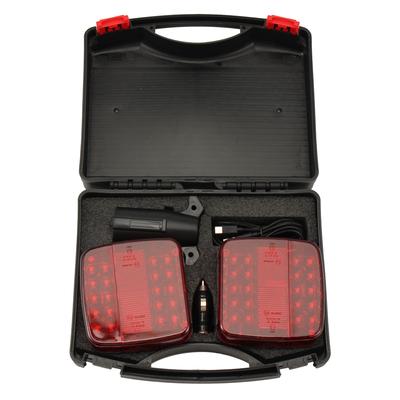 A16P-Wireless Signal Warning Brake LED Truck Tail Light(2Pcs), Trailer Rear Light, Magnetic Design- For Caravans, Campers, Lorry