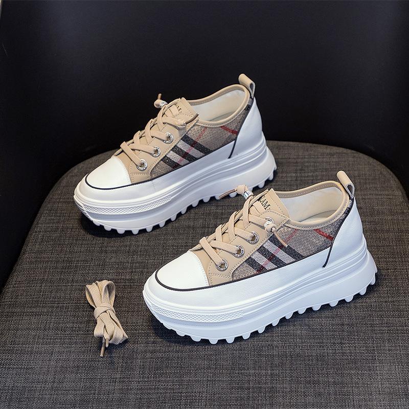 

Inner height-increasing little white shoes women s autumn new leather versatile thick-soled muffin soft-soled casual women s shoes 40