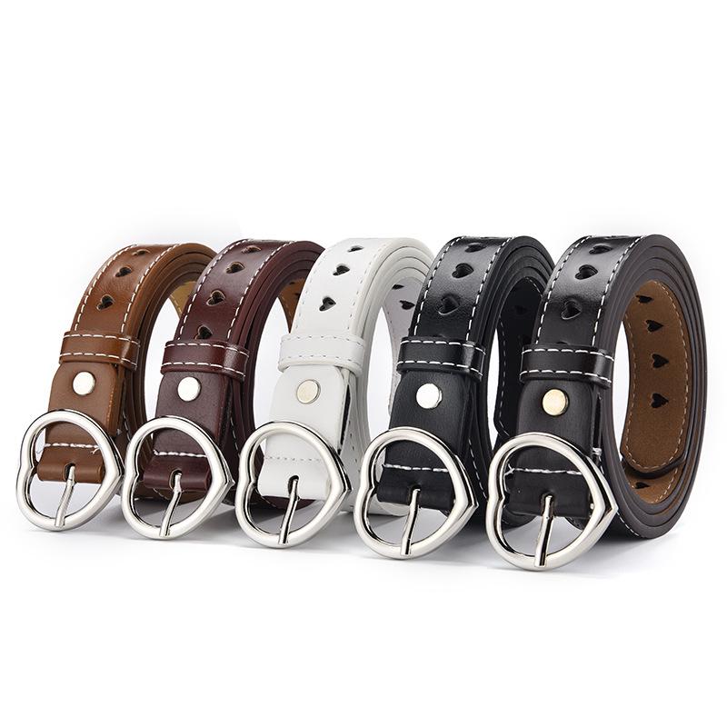 Love Hollow Belt Men'S Heart-Shaped Women'S Belt Heart-Shaped Porous Decoration With Jeans Belt