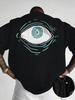 2026 Summer New Style Unisexs Pure Cotton TShirt Street Casual Fashion Soft and Comfortable Simple Eye Pattern Print