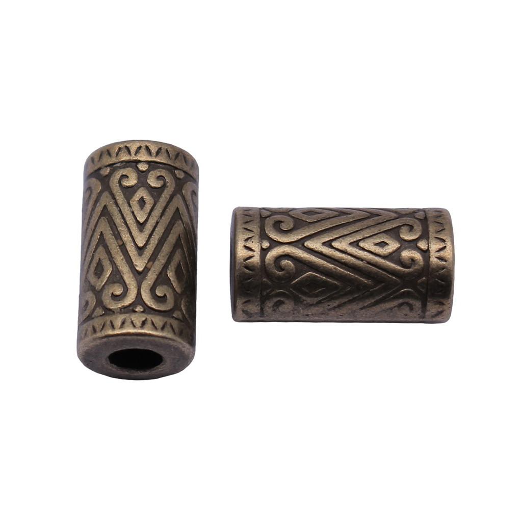 Tribal Pattern Tube Beads Charms Braided Spacer Beading For Jewelry Materials