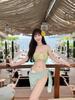 New Ins Blogger Sexy Tube Top Bikini Split Skirt Three-piece Swimsuit Pure Desire Island Vacation