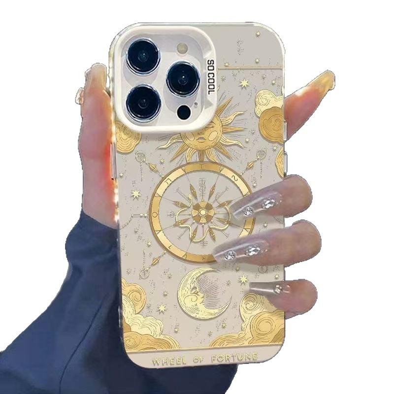 Golden Starry Sky Is Suitable for Apple 17Promax Mobile Phone Case Personalized Vitality Case iPhone16/15/14 Europe and America 13