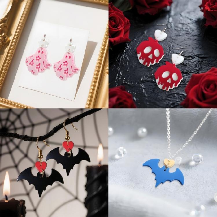 Pumpkin Specter Jewelry Mold Silicone Earring Crafting Tool Handmade Jewelry Making Accessories for Halloween Project