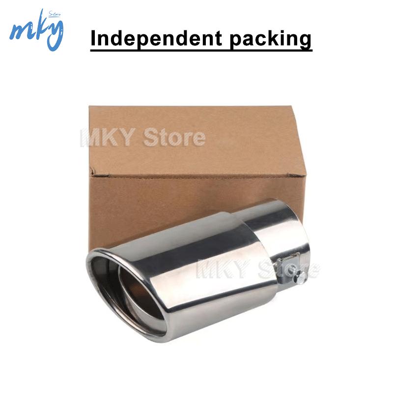 Car Exhaust Muffler Tip Pipe Stainless Steel Chrome Trim Rear Tail Throat For Most Cars Car Exhaust Tailpipe Vehicle Exhaust End