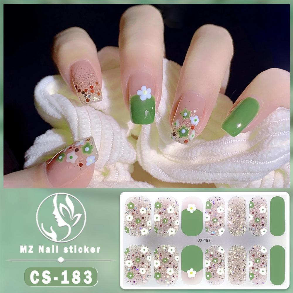 Waterproof No-bake Gel Nail Polish Film Full Sticker Japanese and Korean Style Love Nail Art Film Paper Nail Film Paper Patch