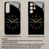2D Pointer Clock Pattern Mobile Phone Case for Samsung S26 S25 S24 S23 S22 S21 S20 A56 A36 A16 - Glass Protective Cover