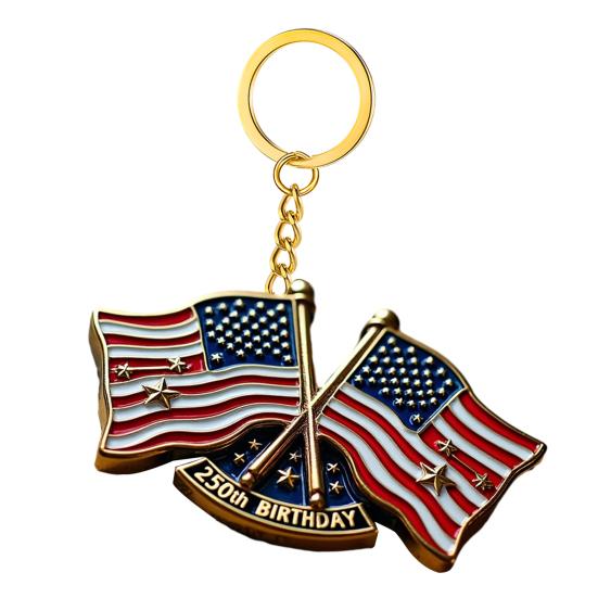 

Отпразднуйте 250 лет американской гордости Брелок в форме совы с узором флага США Брелок к 250-летнему юбилею Универсальный сувенир B