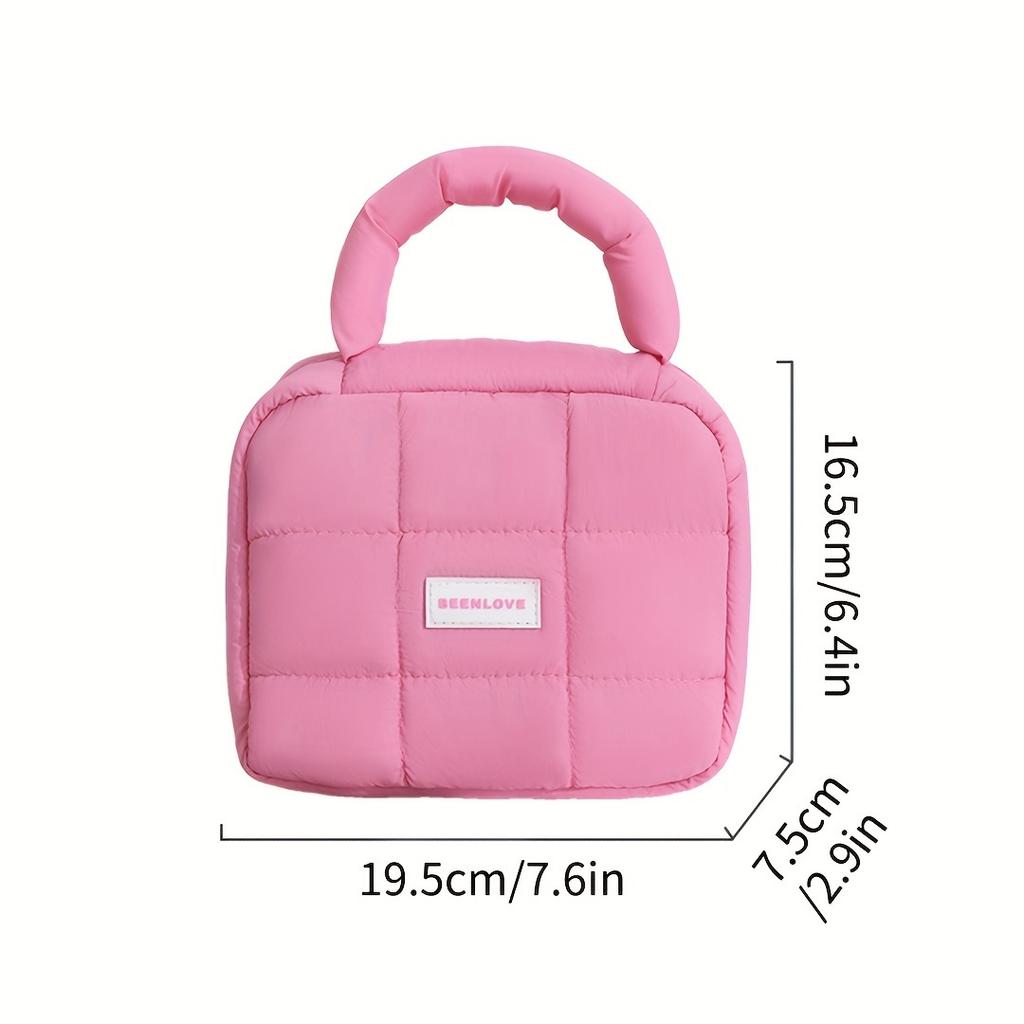 Soft And Fluffy Large-Capacity Bag Multicolor Solid Multifunctional Storage Bag With Zipper Cloud Travel Organizer Down Cute And Elegant Women's Bag