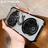 KEYSION Odporne na wstrząsy Platerowane Etui na Telefon dla IQOO Z10 5G Przezroczyste TPU Brokatowe Zdobione Łabędź Podpórka Tylna Pokrywa dla VIVO IQOO Z10 5G