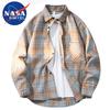 NASA MARVEL Men's Plaid Long Sleeve Shirt