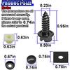 Rustproof Car License Plate Screw Kit, Stainless Steel Self Anti-Theft Anti-Rattle Tapping Mounting Bolts, Auto Fasteners for Securing License Plate