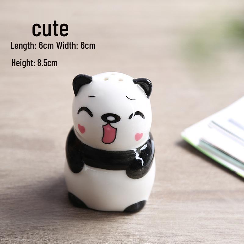 Adorable Red Panda Ceramic Toothpick Holder & Seasoning Can