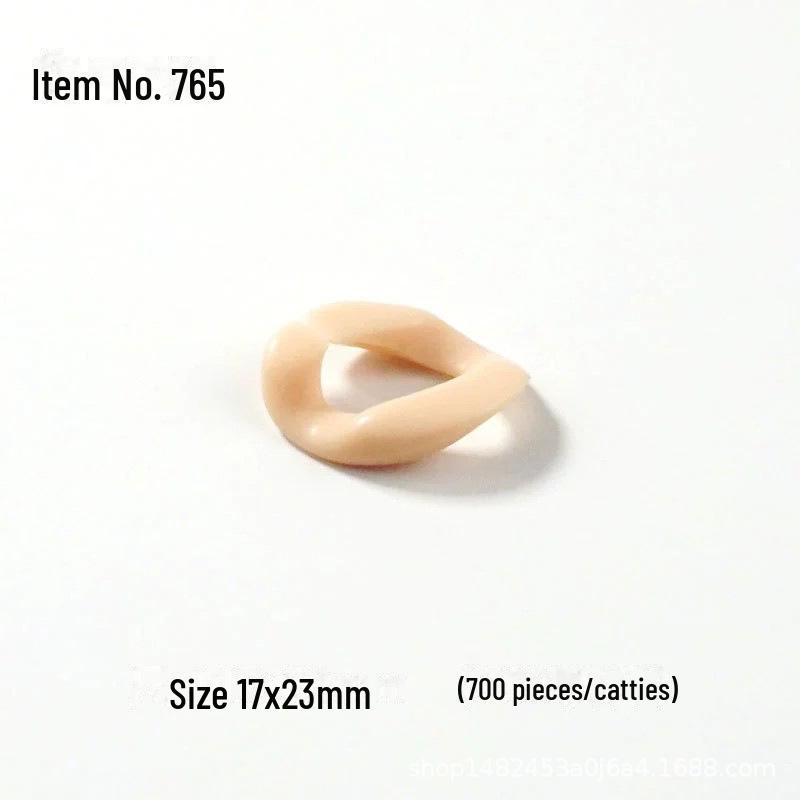 Catena Acrilica 17x23mm Colore Solido Opaco per Gioielli Fai-da-Te e Accessori per Capelli